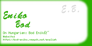 eniko bod business card